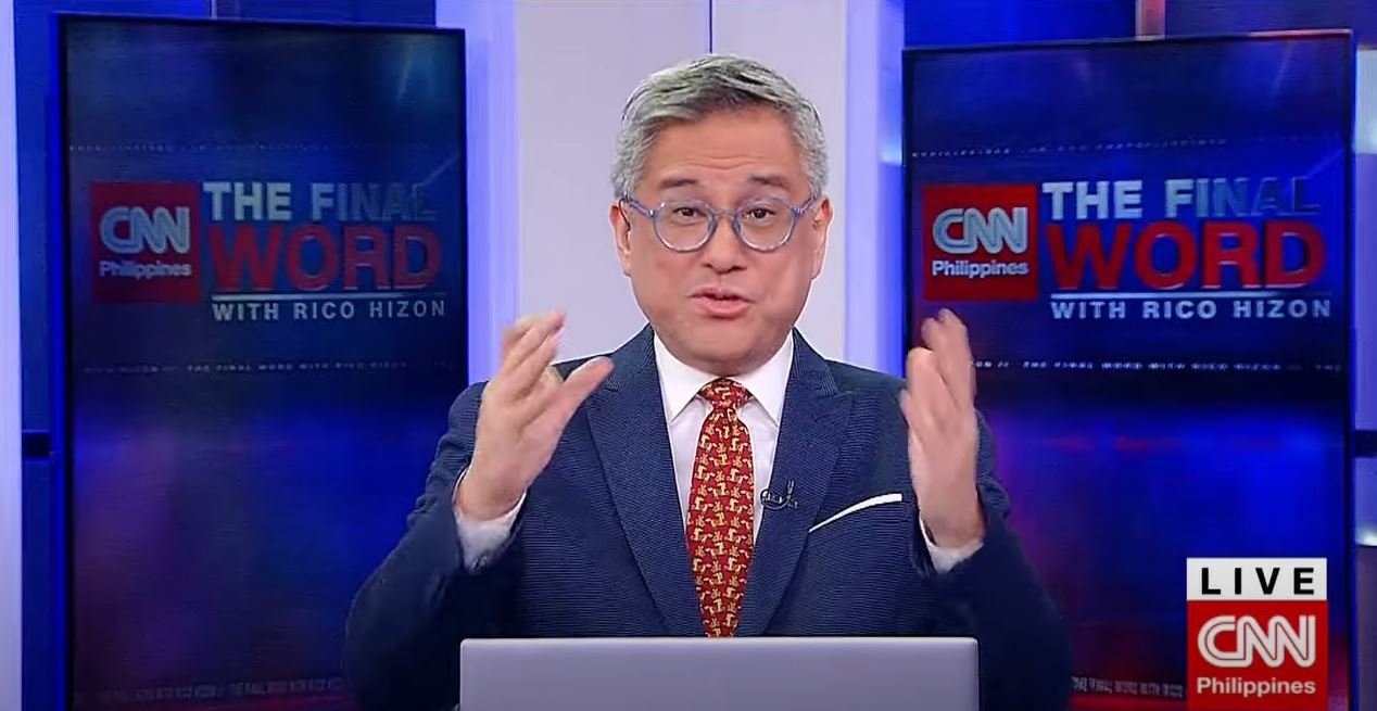 Picture of Rico Hizon on The Final Word with Rico Hizon news program